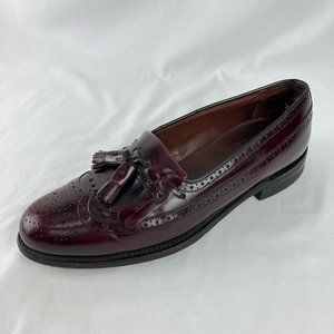 Hanover MasterFlex Mens Leather Loafers Tassel Dress Shoes Burgundy Size 9 D
